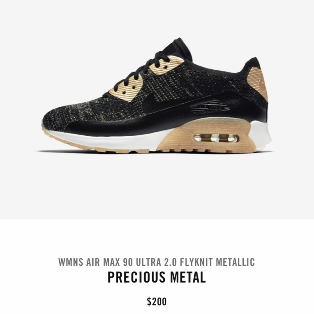 Nike Women’s Max 90 Ultra 2.0 Flyknit Metallic